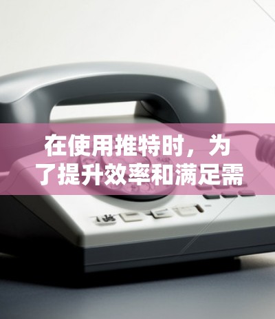 在使用推特时,为了提升效率和满足需求,可以尝试以下步骤