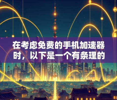 在考虑免费的手机加速器时,以下是一个有条理的推荐和总结 在考虑免费的手机加速器时,以下是一个有条理的推荐和总结