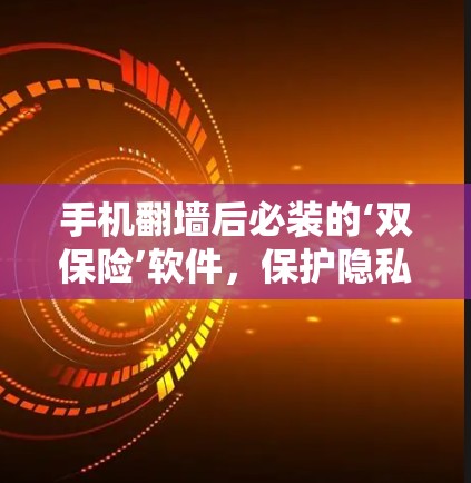 手机翻墙后必装的‘双保险’软件,保护隐私与安全,防止网络攻击 手机翻墙后必装的‘双保险’软件,保护隐私与安全,防止网络攻击