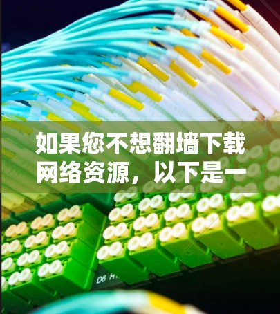 如果您不想翻墙下载网络资源,以下是一些详细的方法和建议,帮助您安全且合法地下载软件