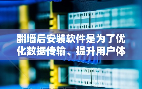 翻墙后安装软件是为了优化数据传输、提升用户体验,并确保设备功能正常运行。以下是一些推荐的软件,帮助你更好地管理翻墙后的设备
