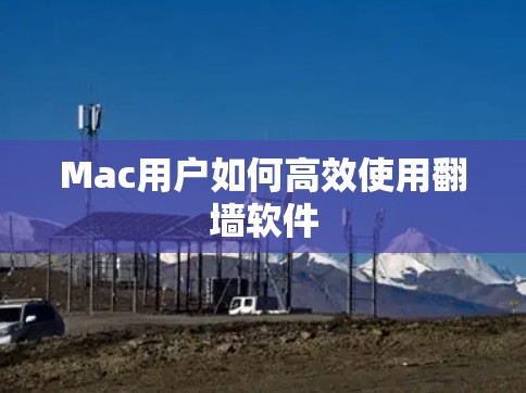 Mac用户如何高效使用翻墙软件