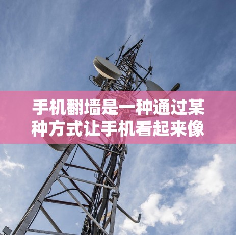 手机翻墙是一种通过某种方式让手机看起来像是访问另一个手机的网络，通常涉及加密或解密技术。以下是关于手机翻墙的详细分析