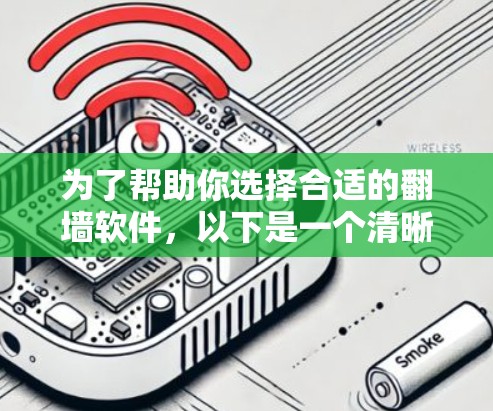 为了帮助你选择合适的翻墙软件，以下是一个清晰的指南，涵盖了设备类型、功能需求、安全性以及使用习惯的因素