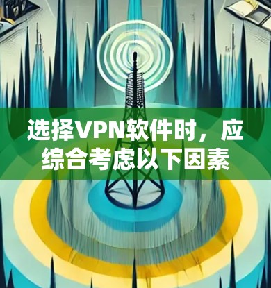选择VPN软件时，应综合考虑以下因素，以确保最佳体验和满足需求