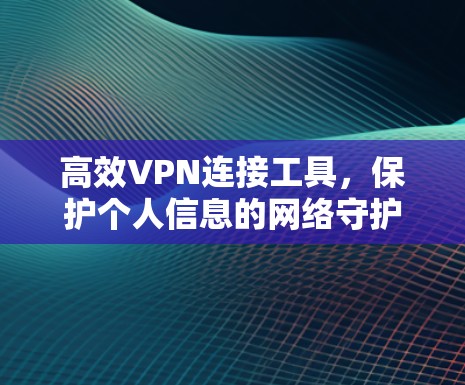 高效VPN连接工具,保护个人信息的网络守护者 高效VPN连接工具,保护个人信息的网络守护者